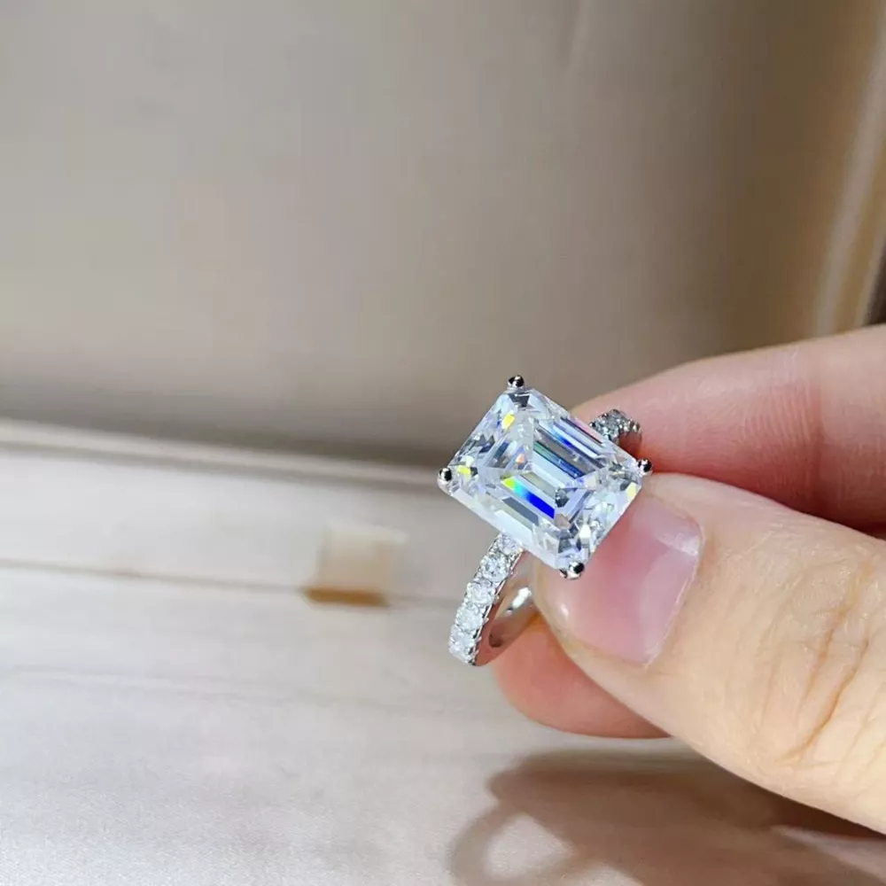 5 Carat Moissanite 925 Sterling Silver Ring, image 6