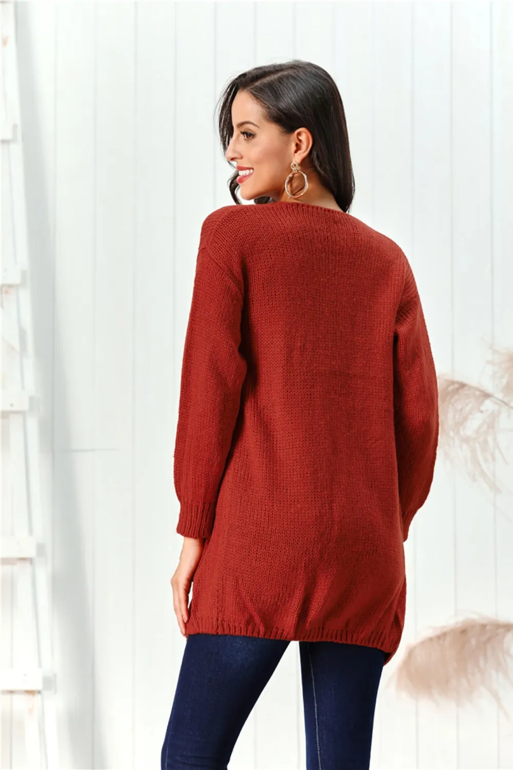 Open Front Long Sleeve Cardigan, image 4
