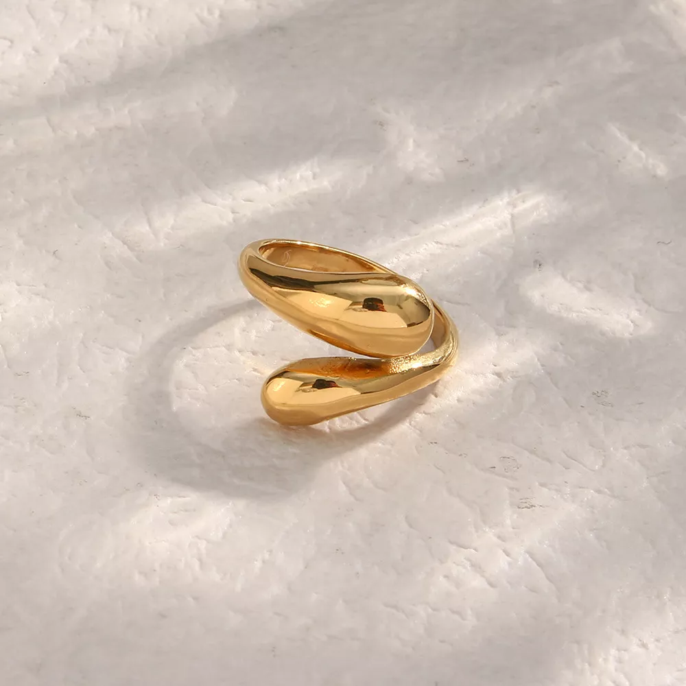 18K Gold-Plated Bypass Ring, image 8
