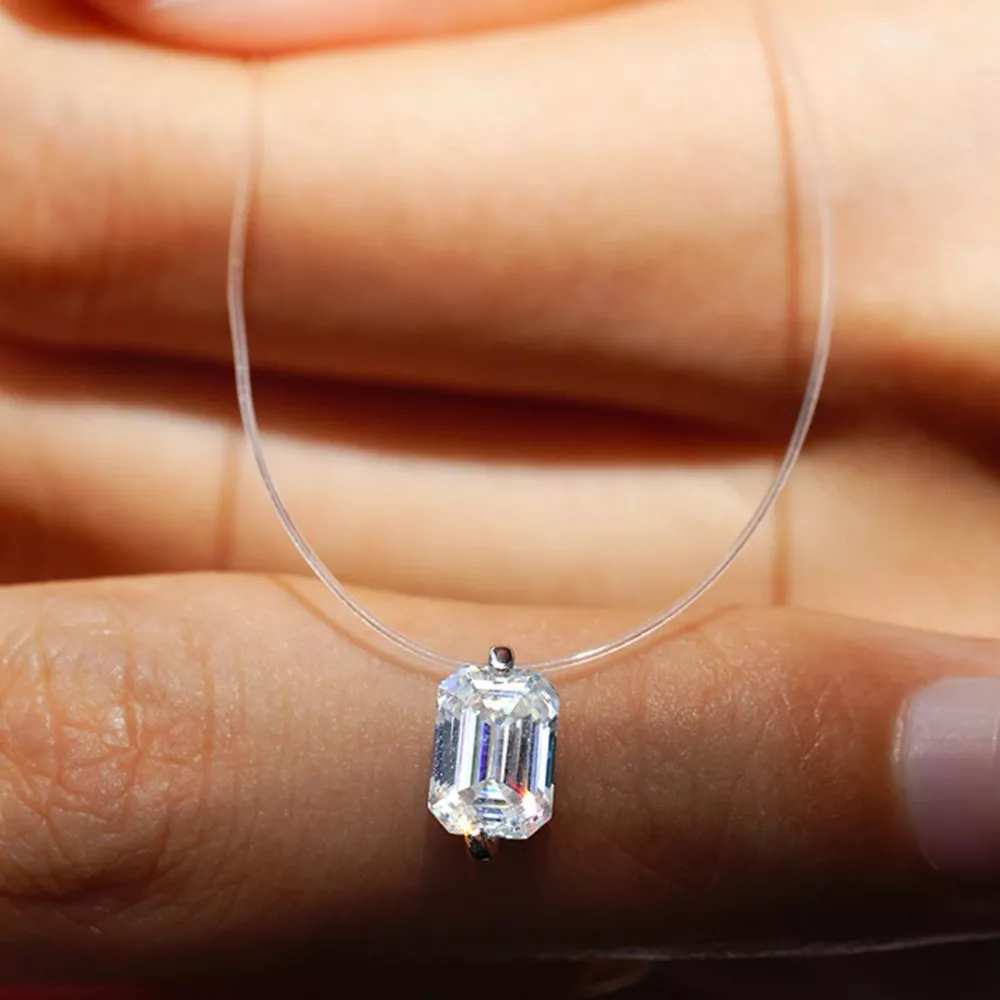 1 Carat Moissanite 925 Sterling Silver Necklace, image 6