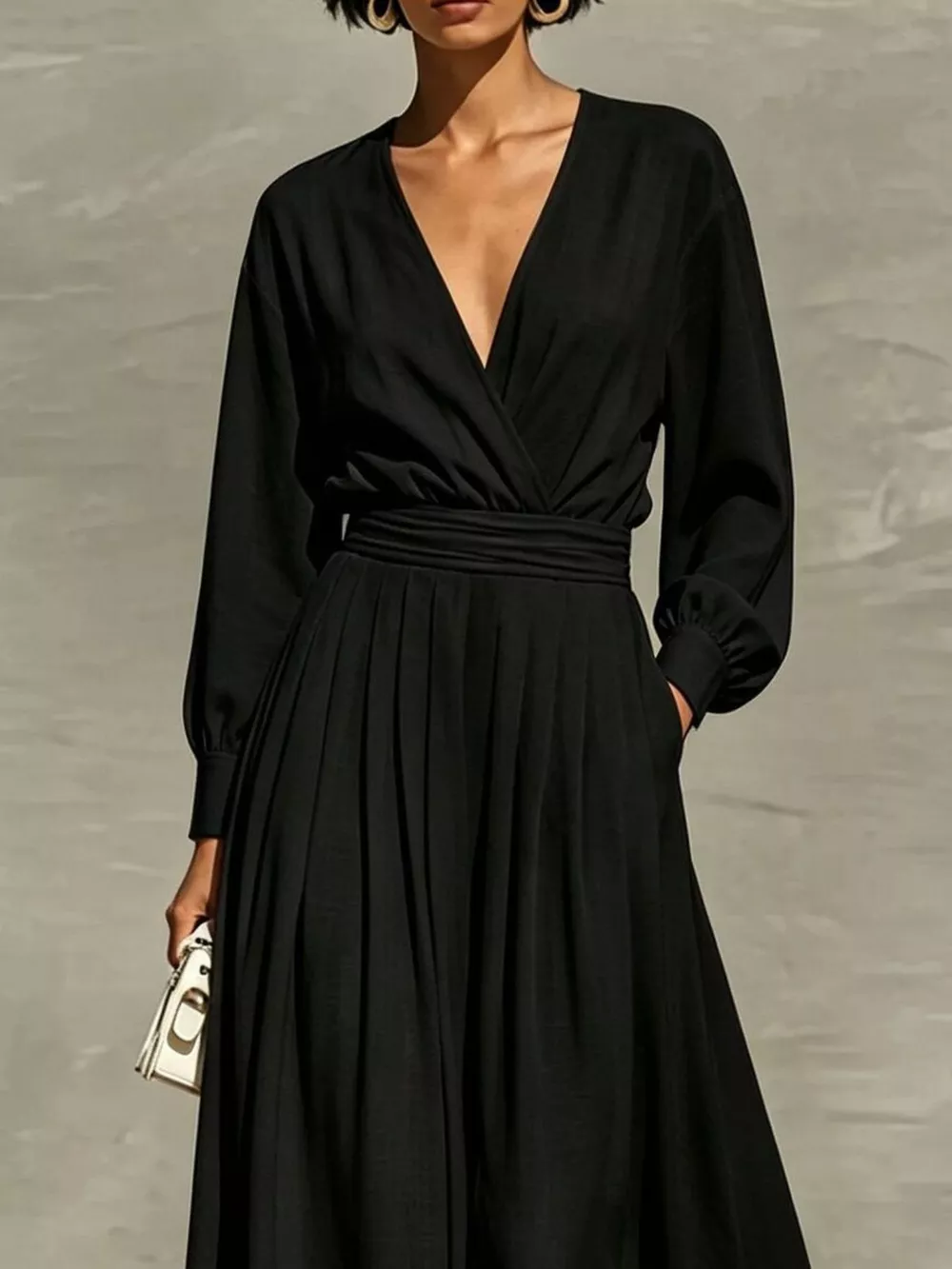 Long Sleeve Wide-Leg Jumpsuit
