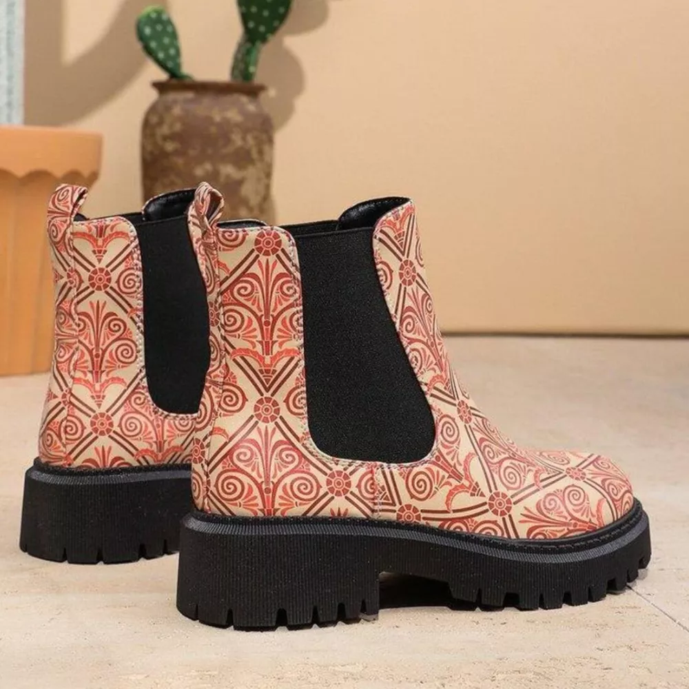 Round Toe Chunky Heel Ankle Boots, image 13
