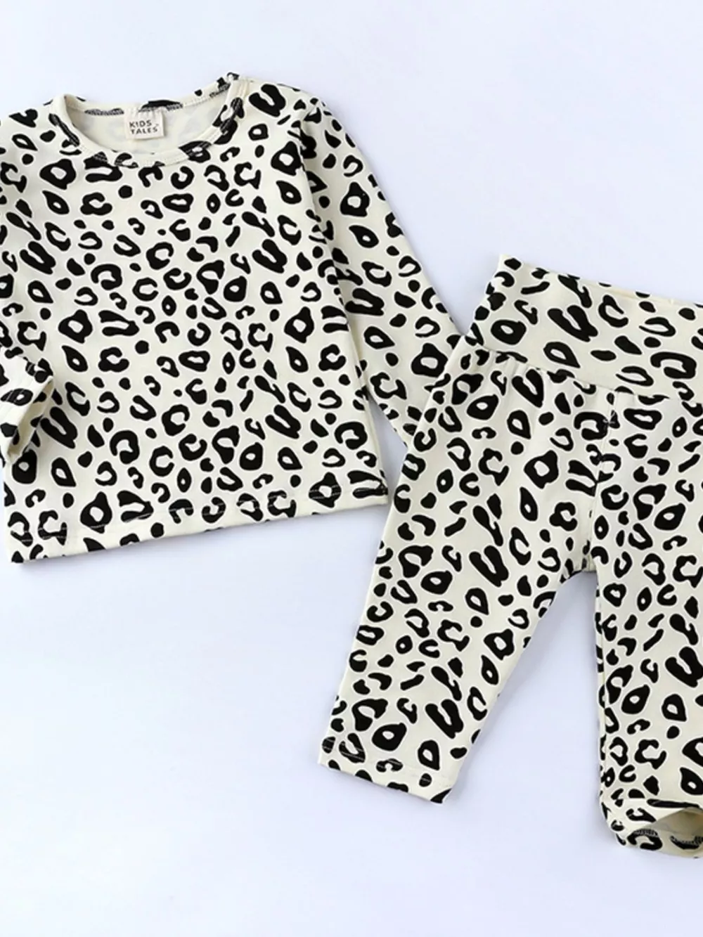 Children's Leopard Print Long Sleeve Top and Pants Set, image 11