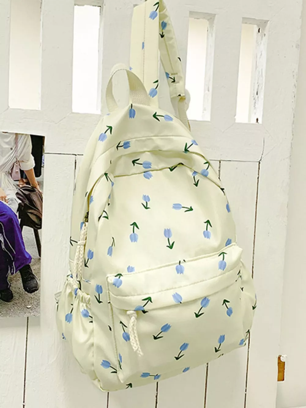 Floral Print Lightweight Backpack Bag, image 3