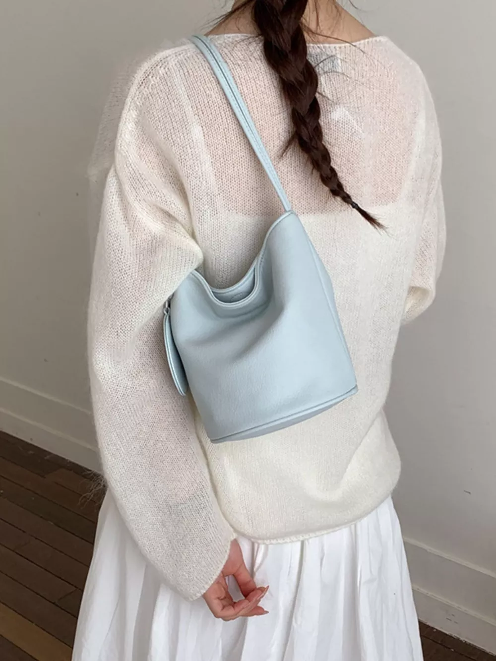 PU Leather Bucket Handbag, image 5