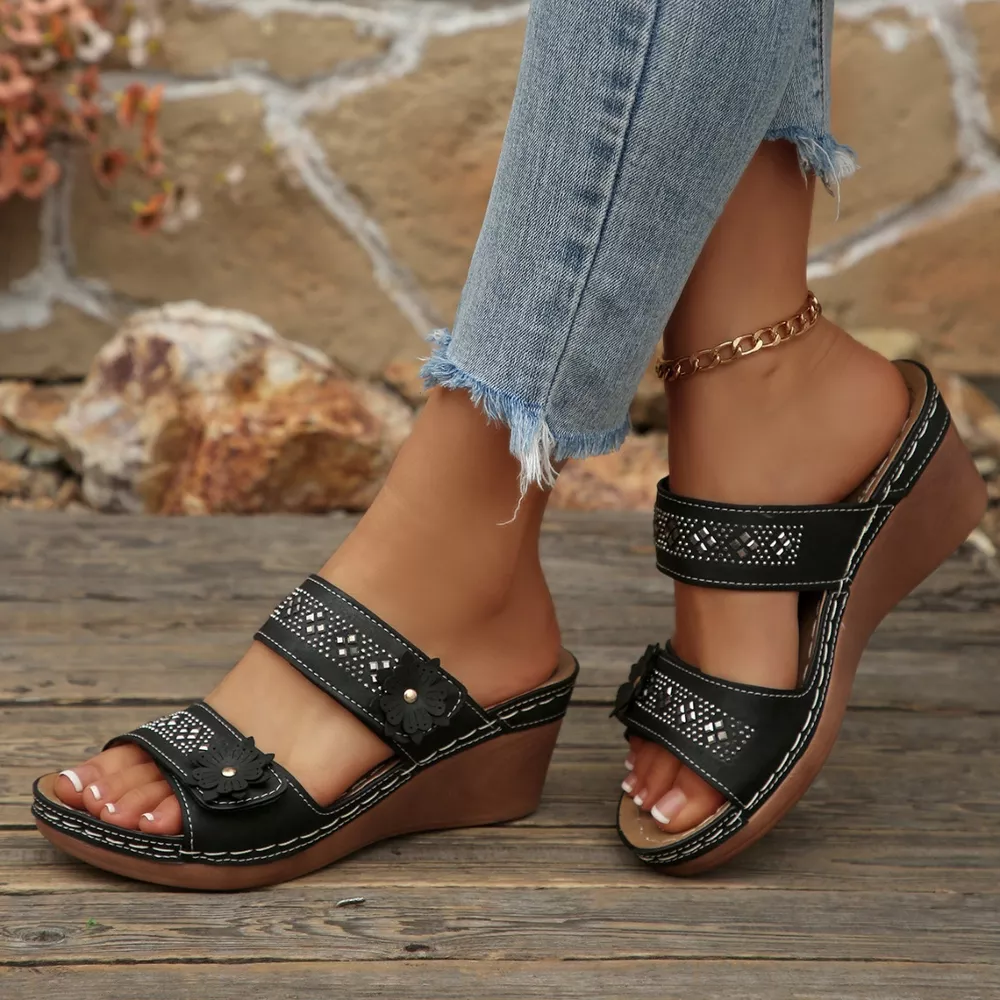 Open Toe Wedge Sandals, image 2