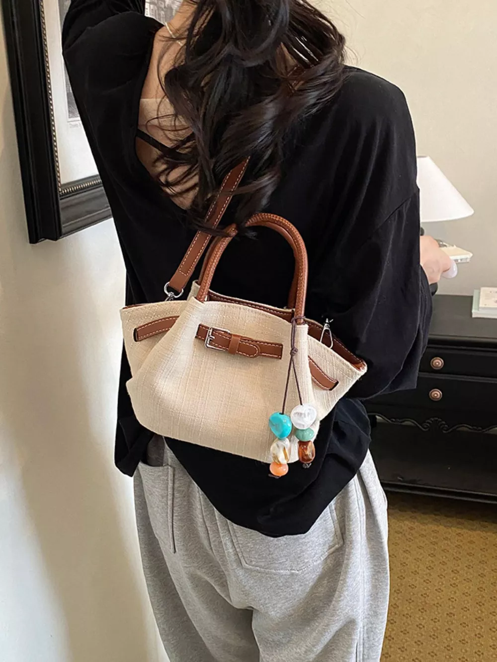 Buckle Decor Crossbody Bag, image 2