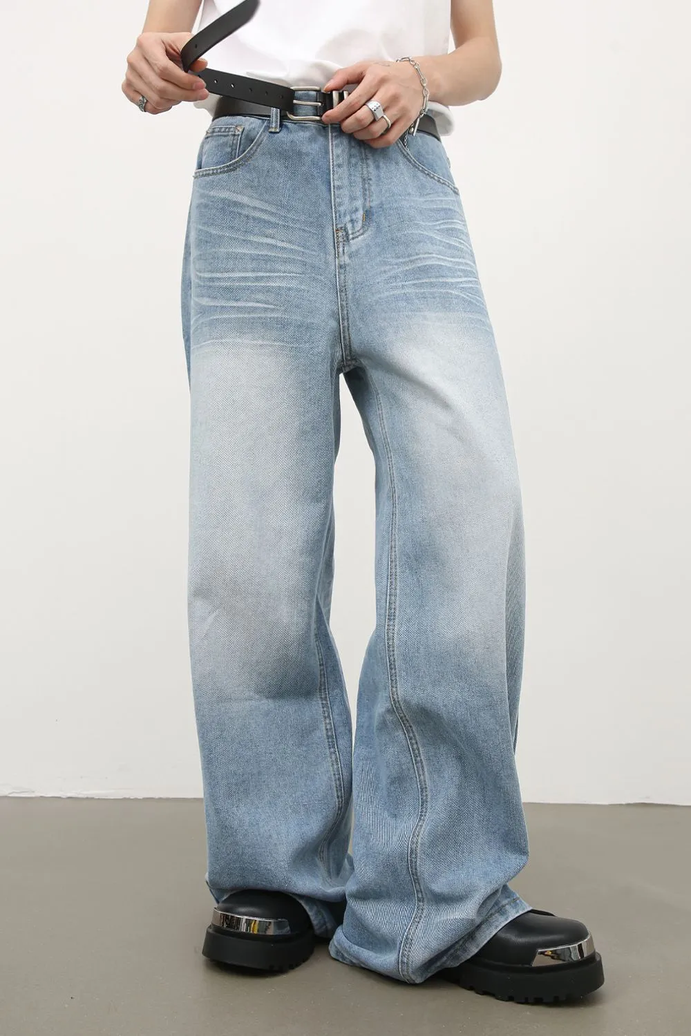 Men's Wide Leg Jeans, image 4