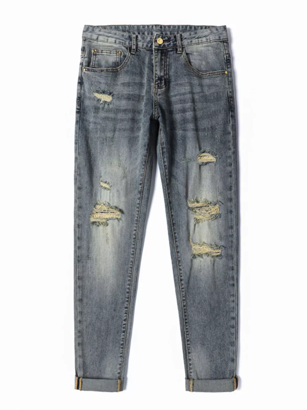 Men's Distressed Slim Fit Jeans, image 7