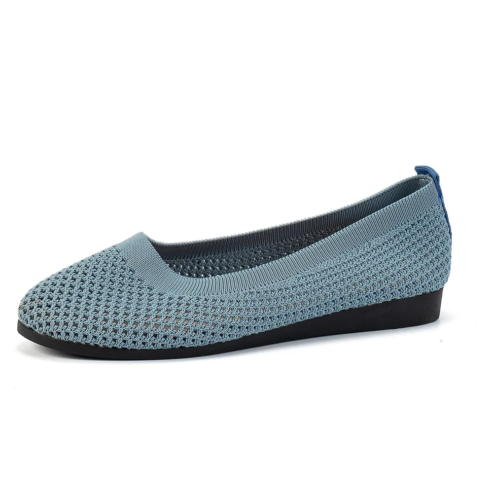 Solid Color Mesh Flat Slip-Ons, image 13