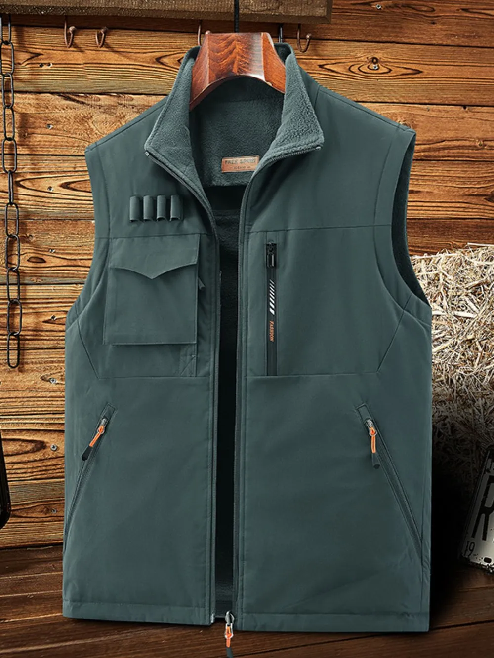 Men's Plus Size Zip Up Vest, image 5