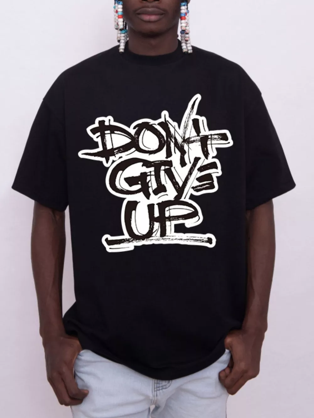 Men's Letter Graphic Crew Neck T-Shirt