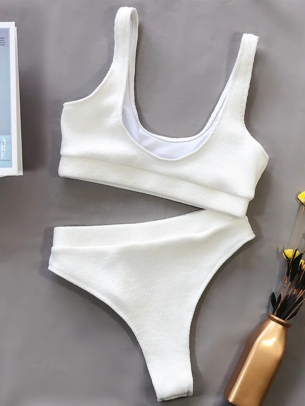 Scoop Neck Wide Strap Two-Piece Swim Set, image 12