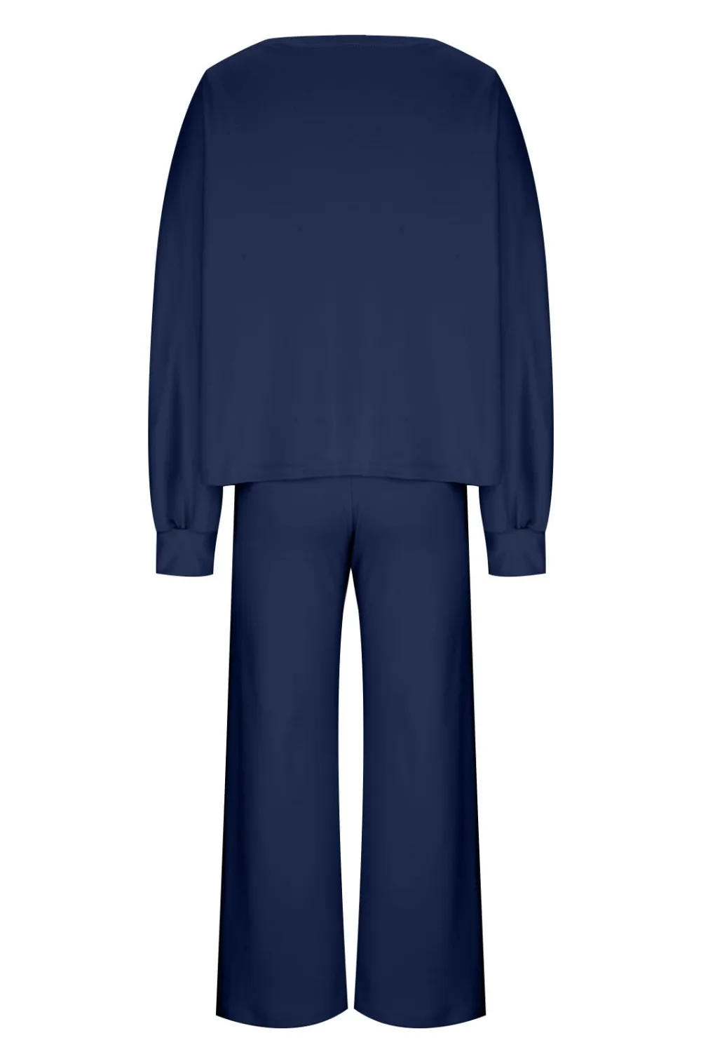 Round Neck Long Sleeve Top and Pants Set, image 10