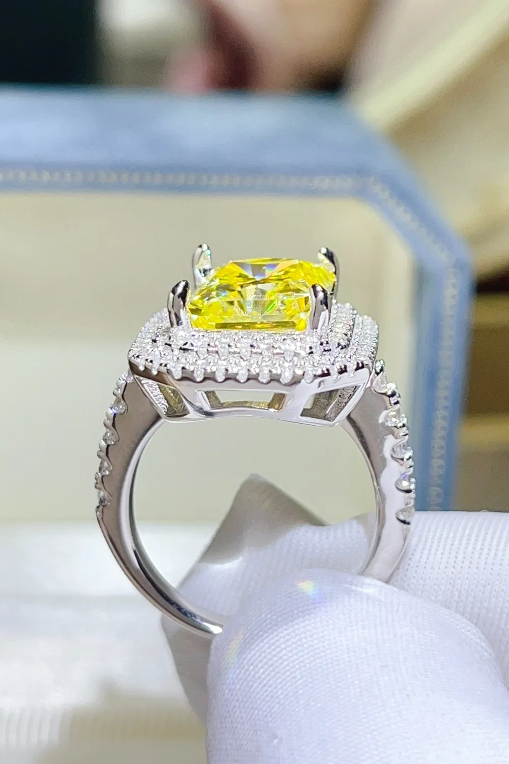 2 Carat Moissanite 925 Sterling Silver Ring, image 4