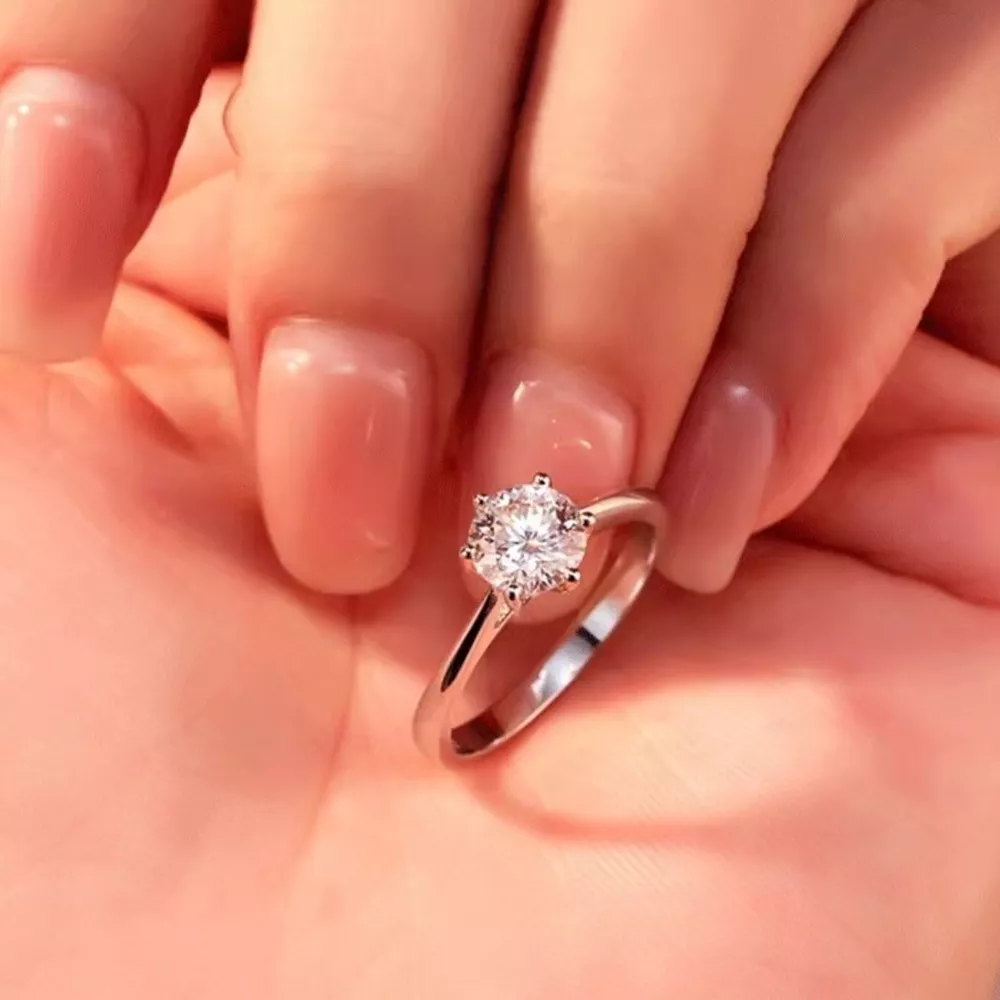 5 Carat 925 Sterling Silver Moissanite Ring, image 5