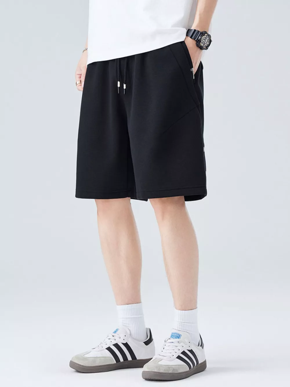 Men's Plus Size Drawstring Casual Shorts