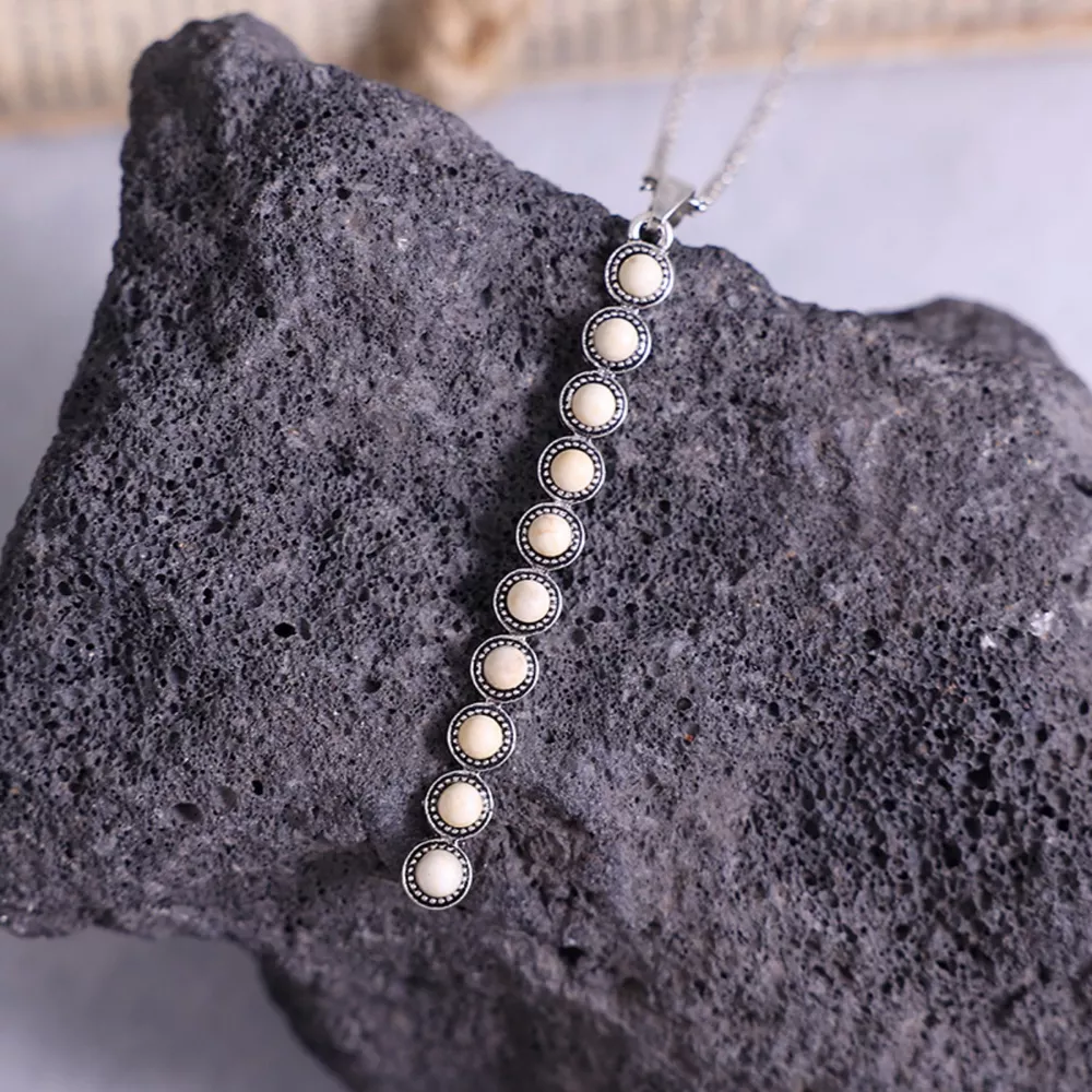 Vintage Style Beaded Bar Necklace, image 3