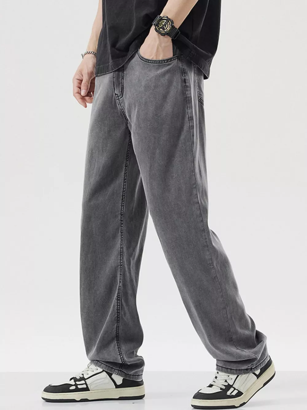 Men's Wide Leg Jeans, image 7