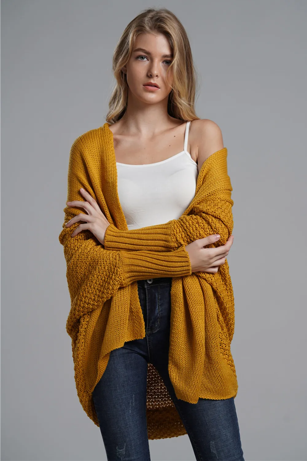 Open Front Batwing Sleeve Cardigan, image 26