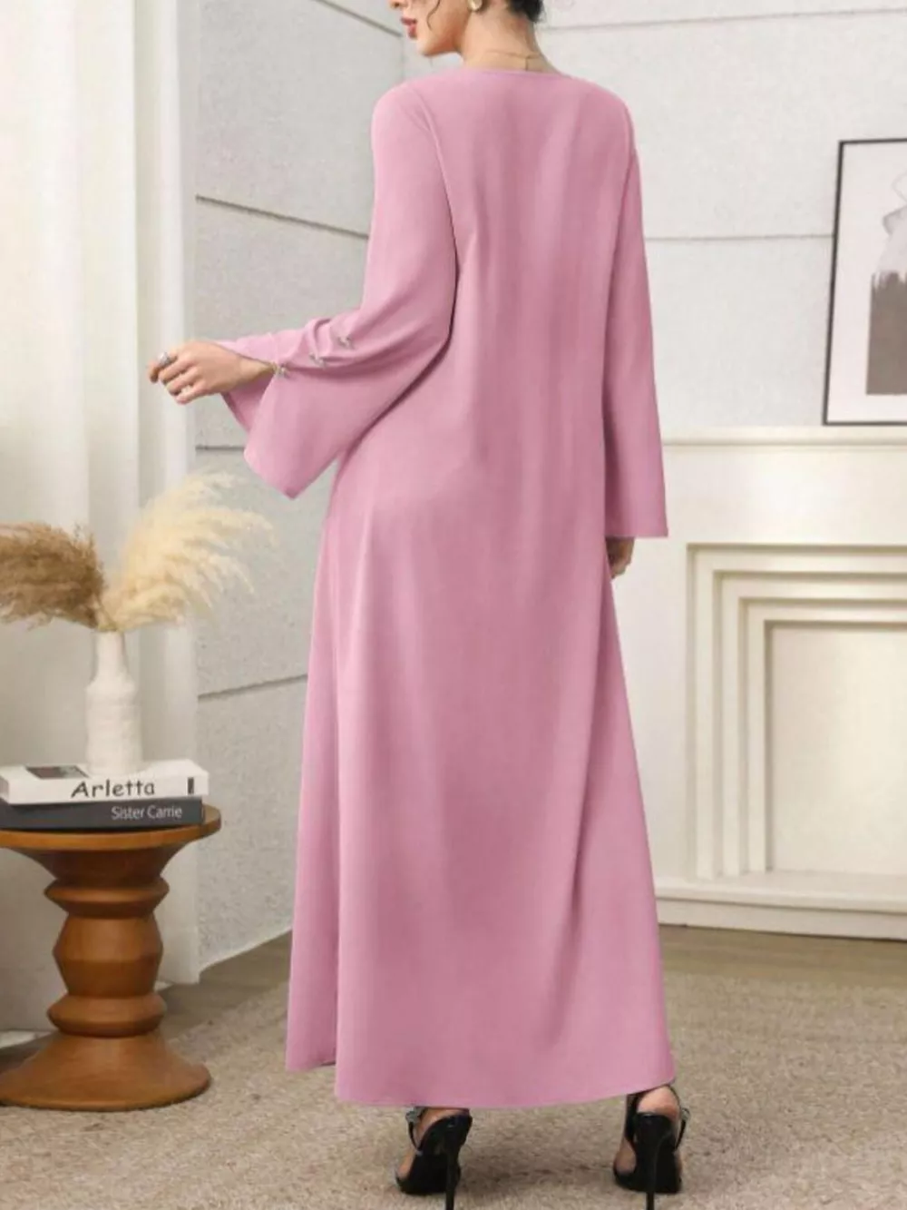 Square Neck Long Sleeve Maxi Dress, image 6