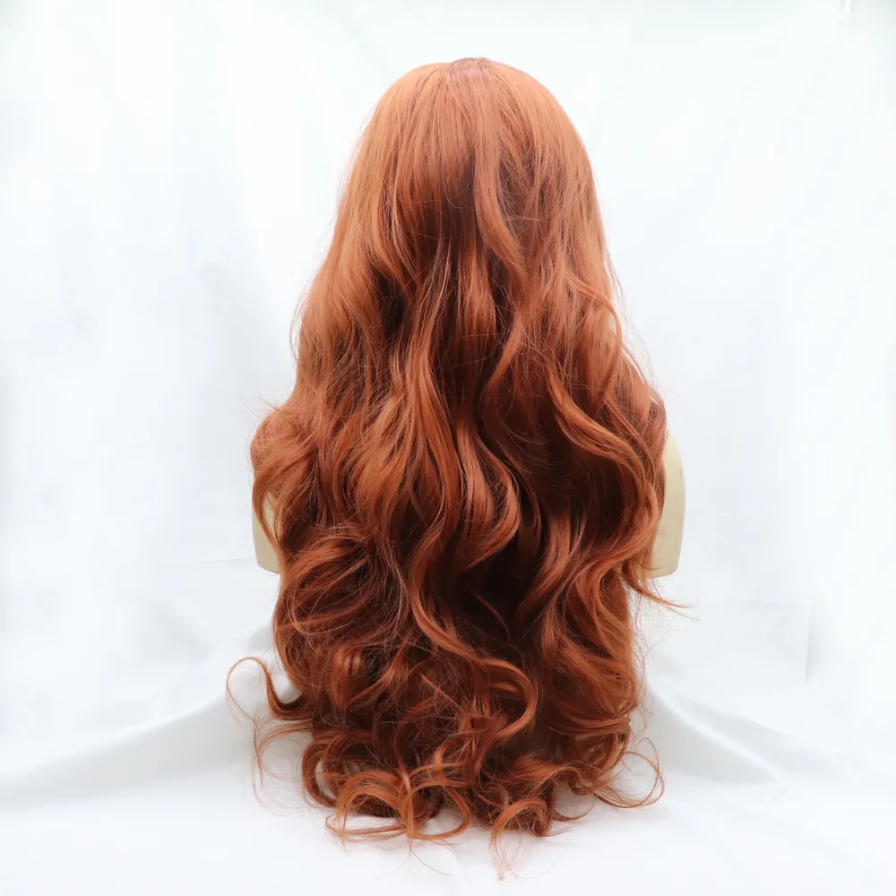 13*3" Lace Front Wigs Synthetic Long Wavy 24" 130% Density, image 2