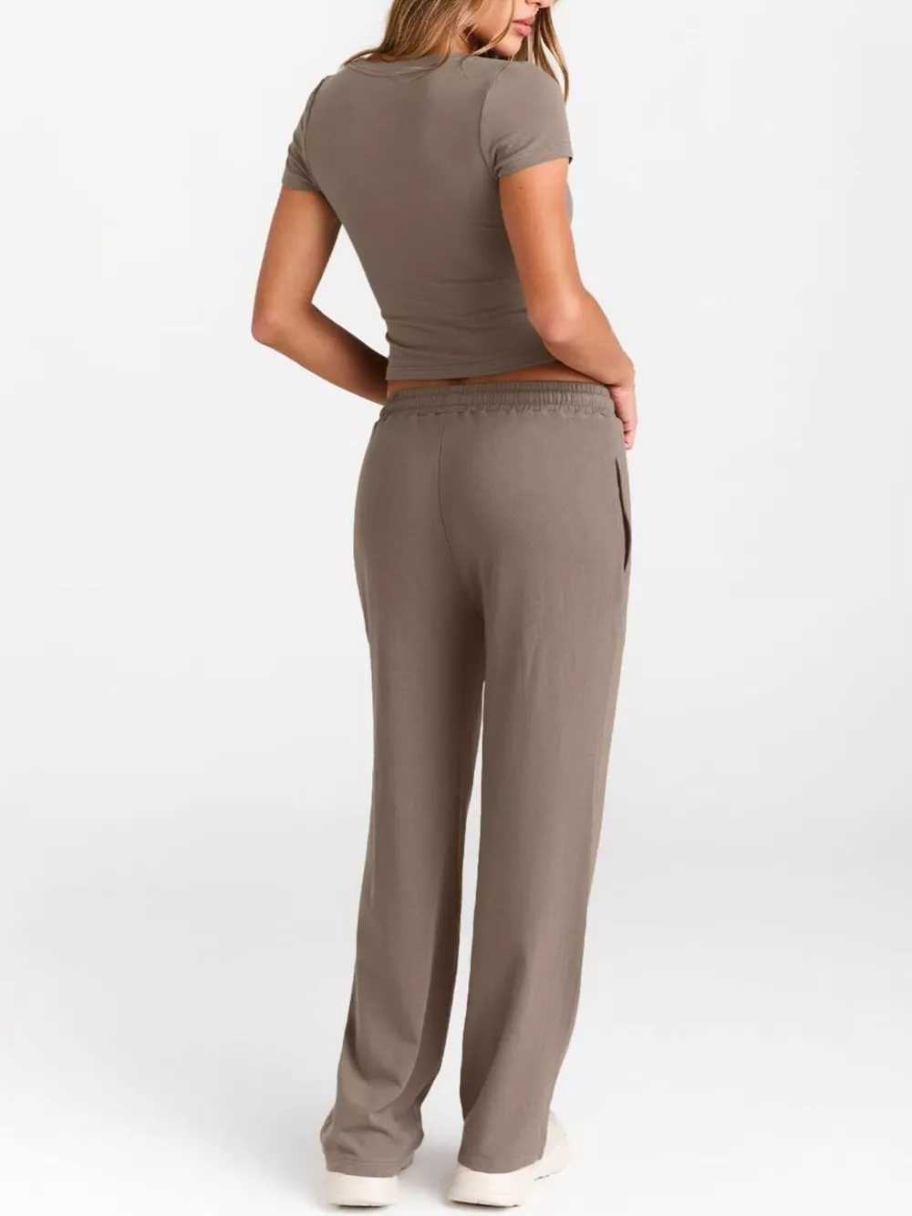 Round Neck Short Sleeve Tee and Pants Set, image 20
