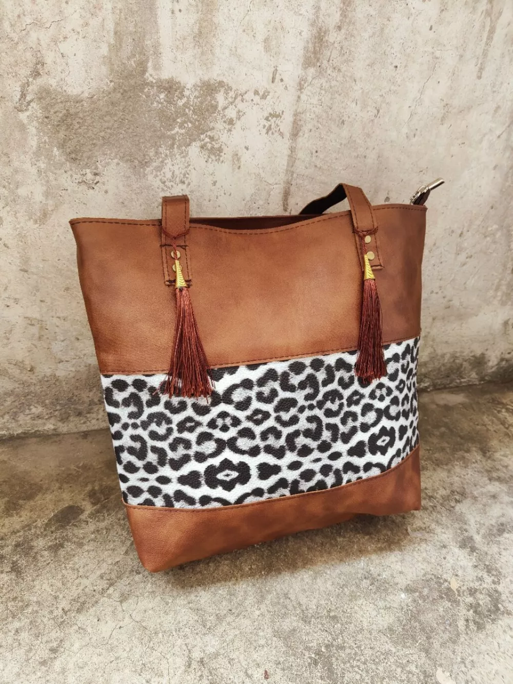 Tassel Leopard Tote Bag, image 2