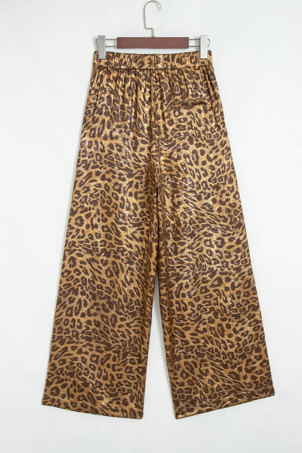 Multicolour Leopard Print Western Style Wide Leg Full Length Pants, image 7
