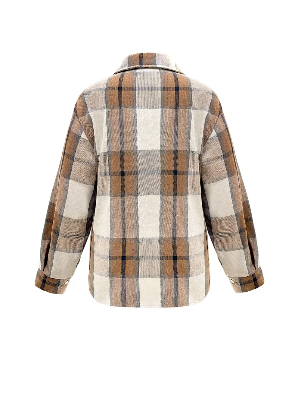Plus Size Casual Plaid Button-Down Shirt, image 7