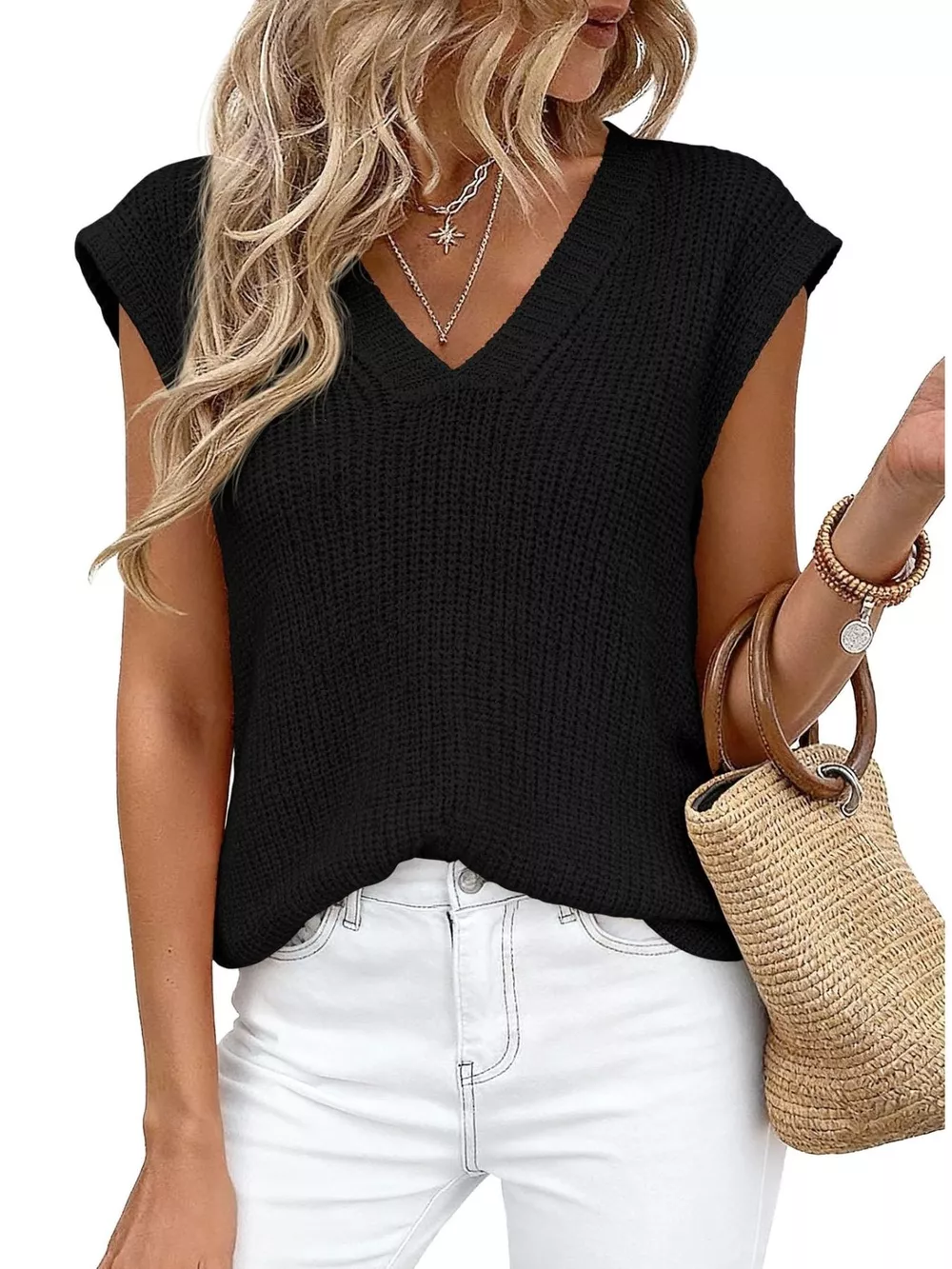 V-Neck Sweater Vest, image 7