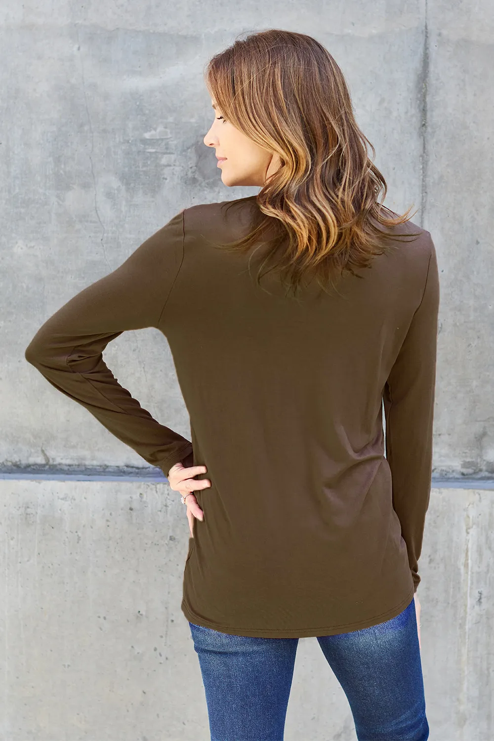 Full Size Round Neck Long Sleeve Top, image 15