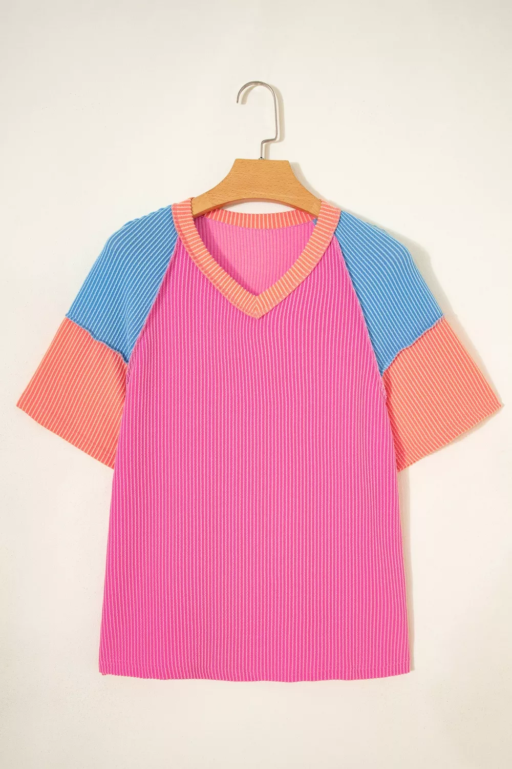 Color Block Twisted Ribbed Tee, image 5
