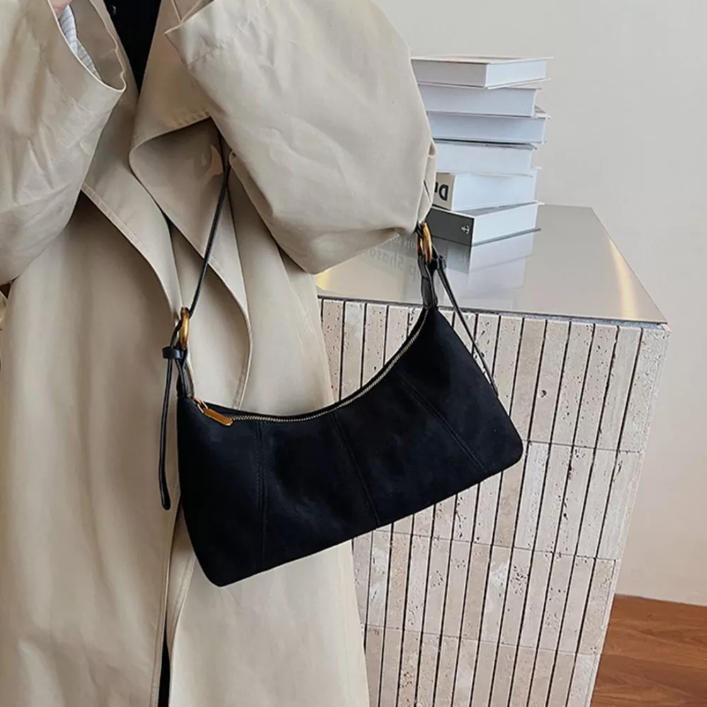 Lightweight Solid Color Shoulder Bag, image 11