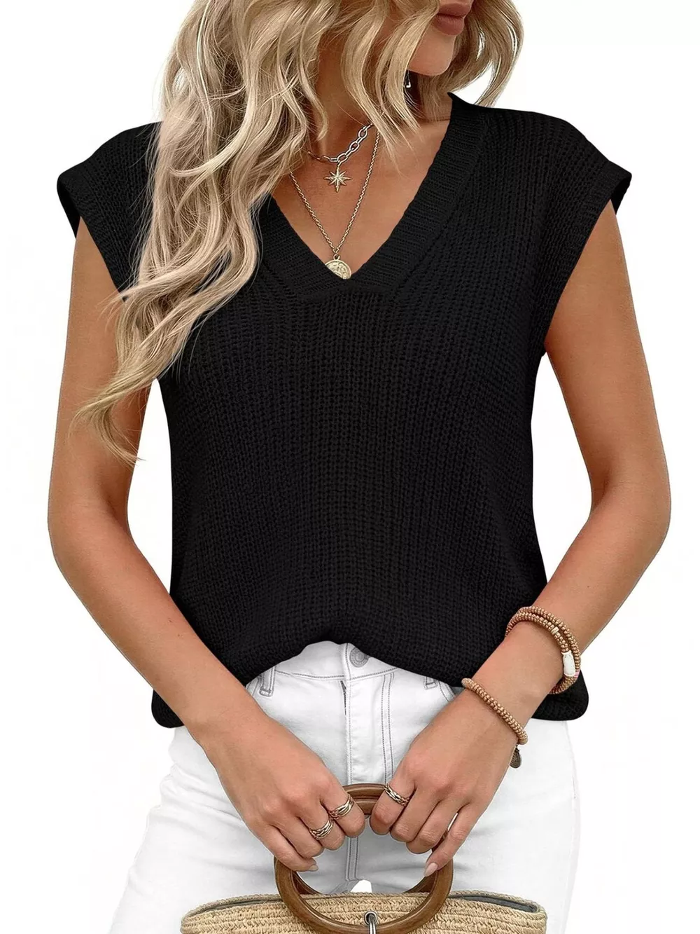 V-Neck Sweater Vest, image 6