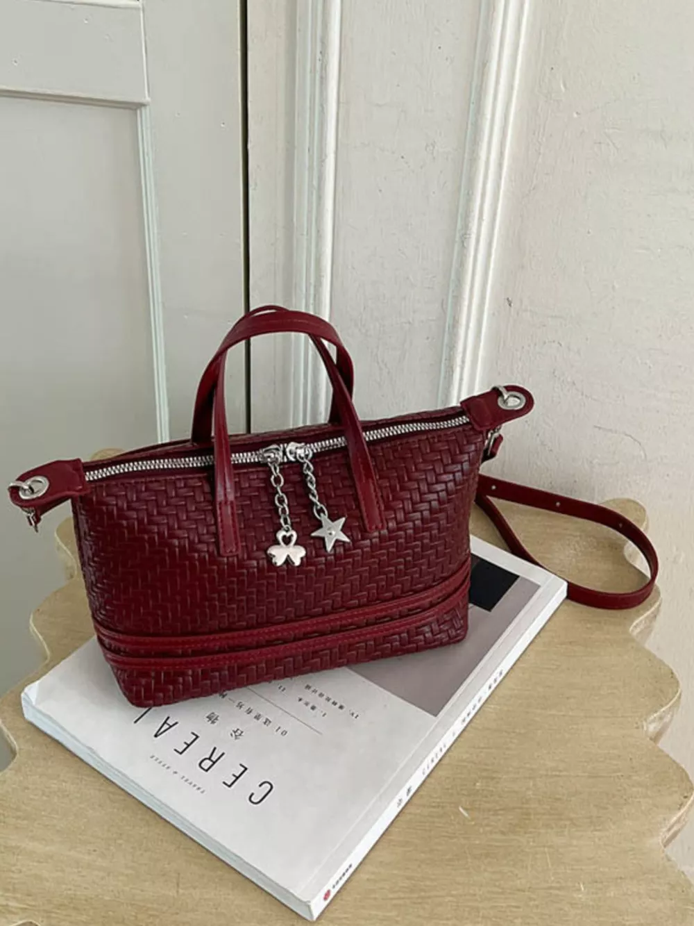 Woven Texture Crossbody Bag, image 12