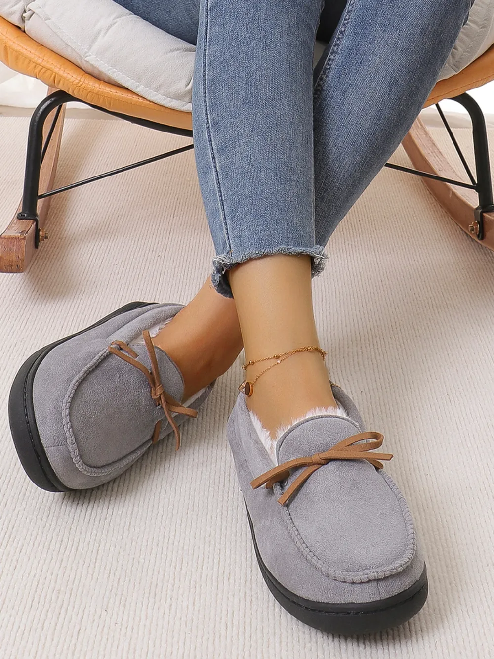 Bow Round Toe Flat Slip-Ons, image 2
