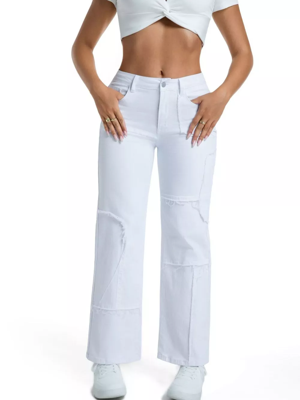 Frayed Edge Straight Leg Jeans, image 17