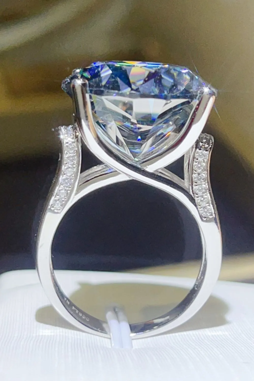 20 Carat Moissanite 925 Sterling Silver Ring, image 3