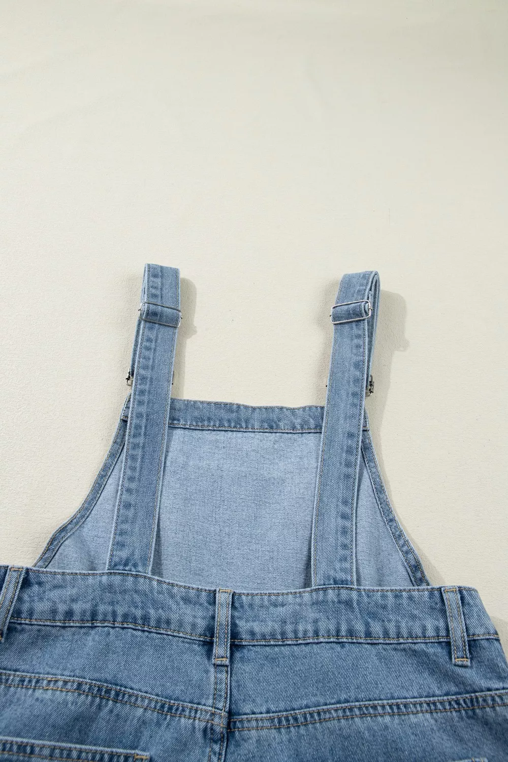 Pleated Wide Leg Retro Pocketed Denim Jumpsuit, image 10