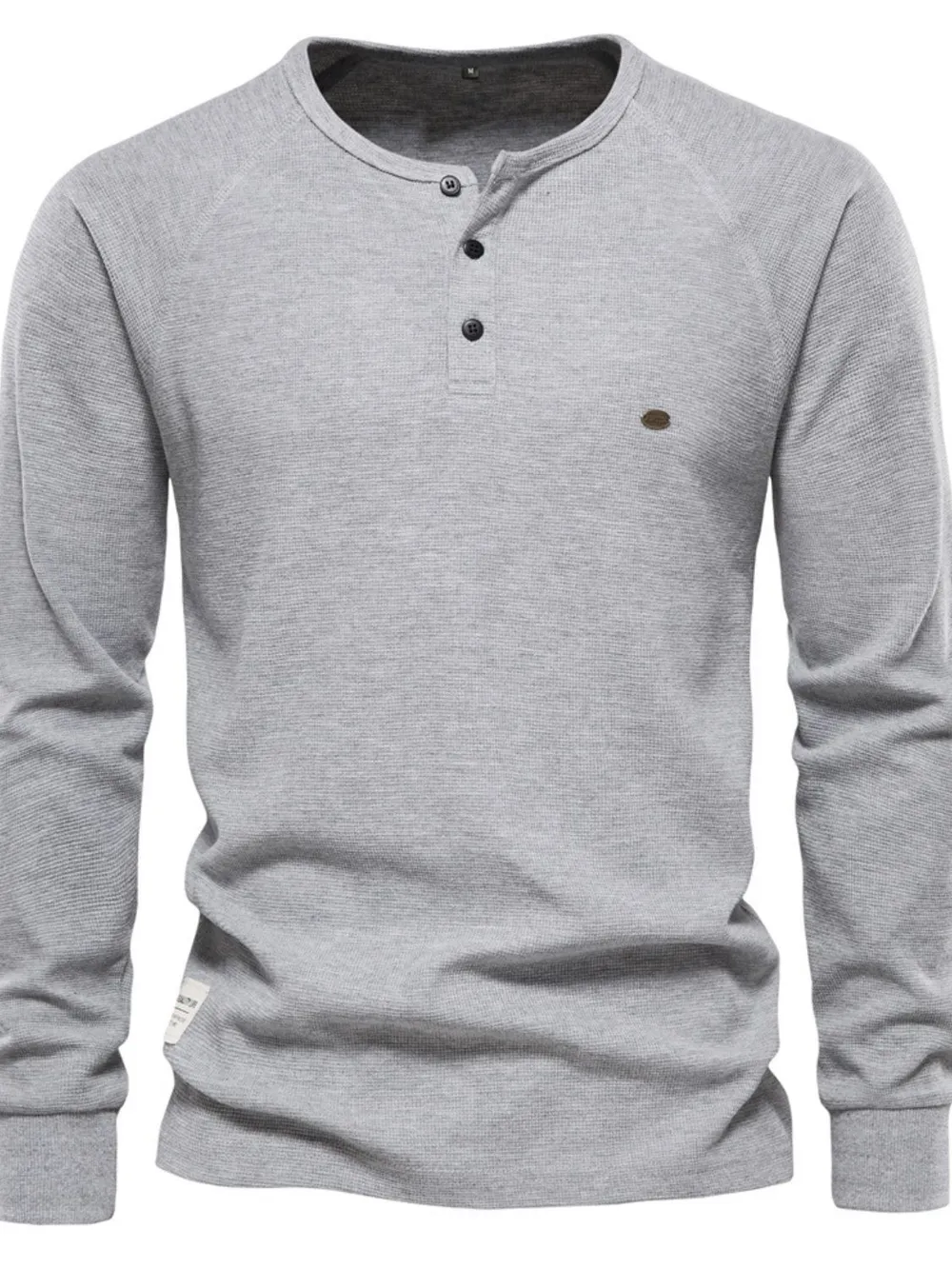 Men's Waffle-Knit Long Sleeve T-Shirt, image 2