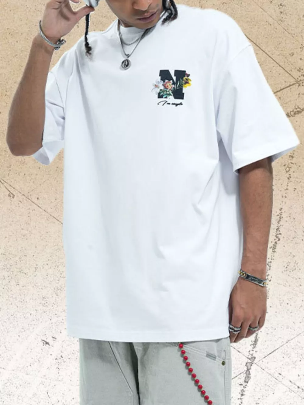 Men's Round Neck Short Sleeve T-Shirt, image 4