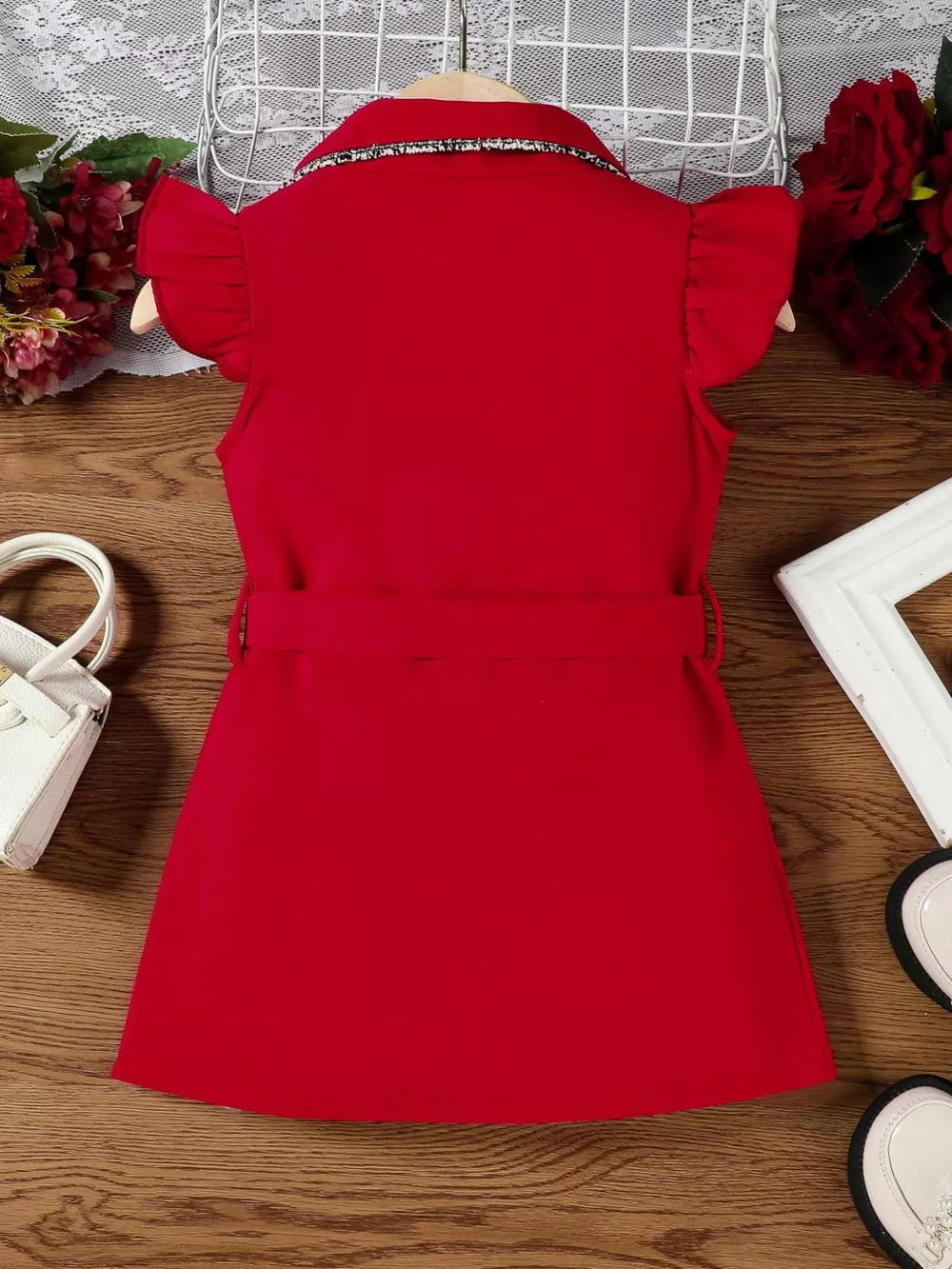 Children's Double Breasted Belt Dress, image 17