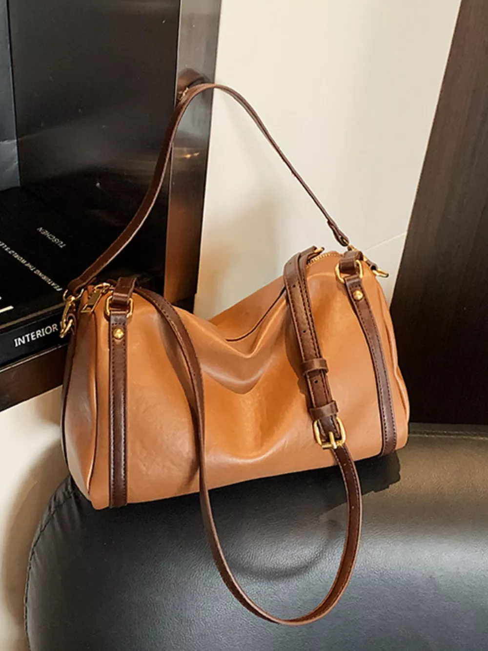 Vintage Style Barrel Crossbody Bag, image 7