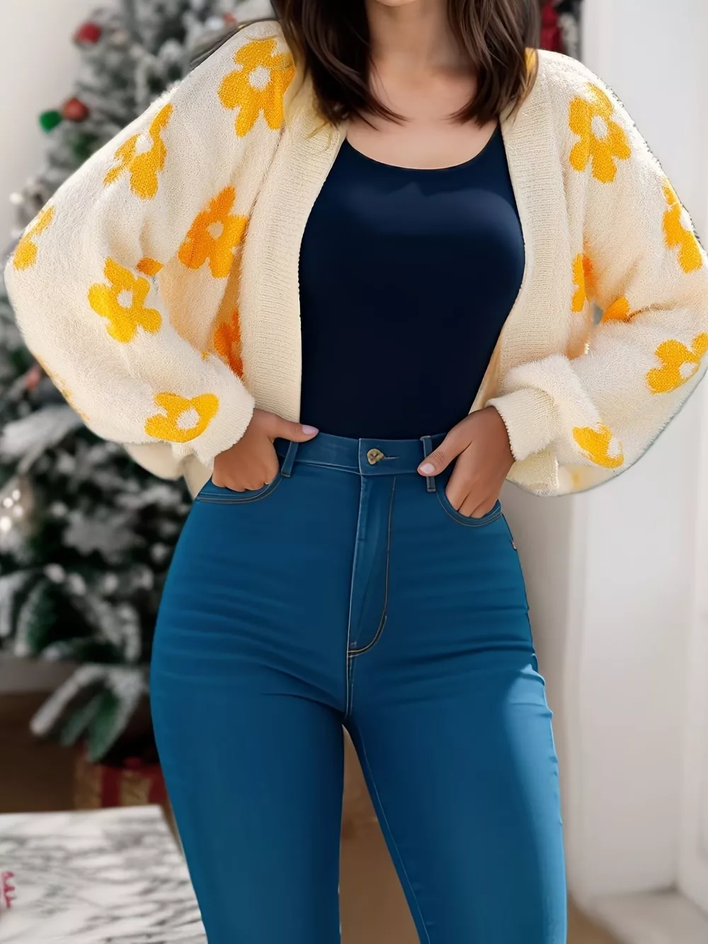 Floral Open Front Cardigan, image 20