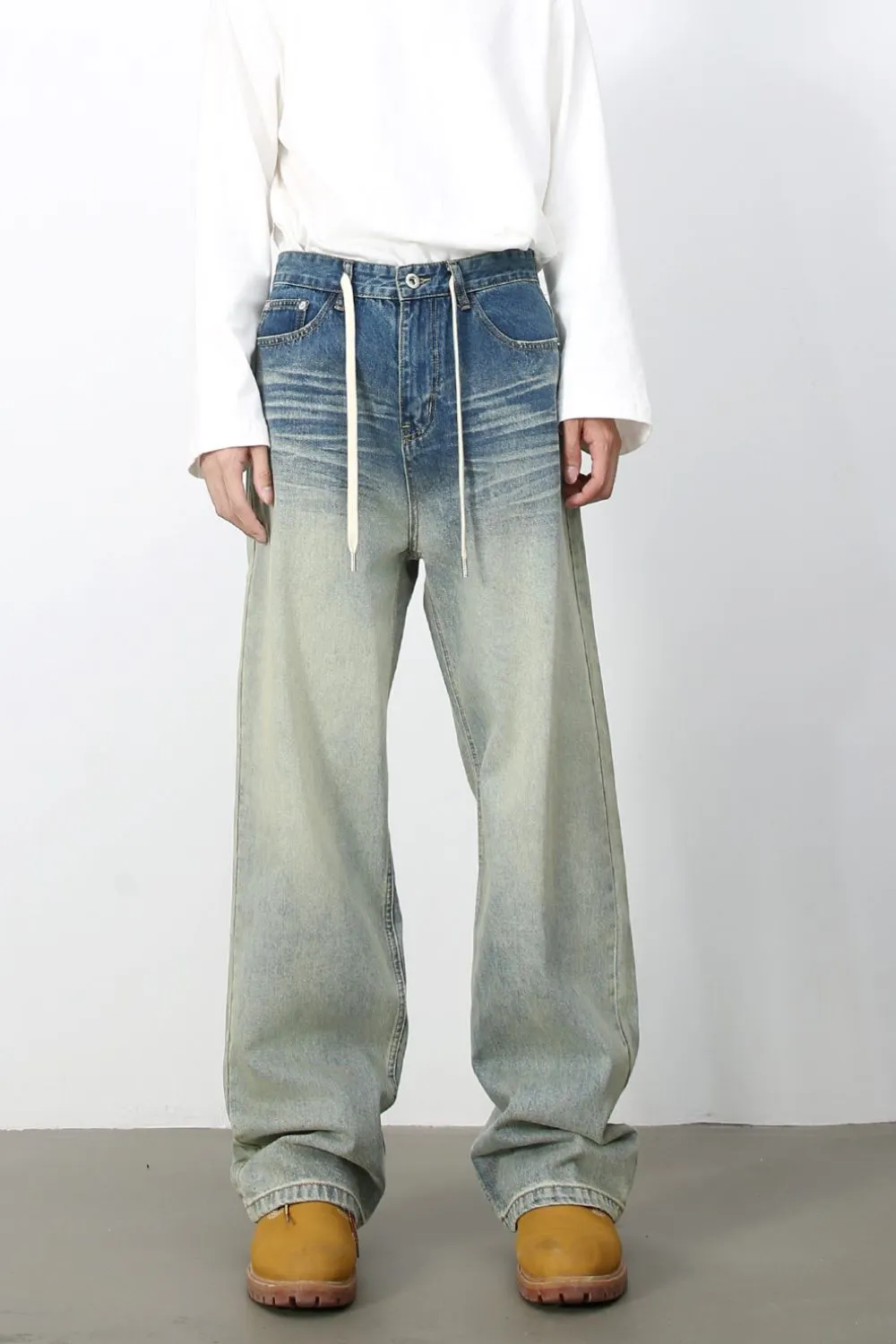 Men's Loose Fit Jeans with Pockets