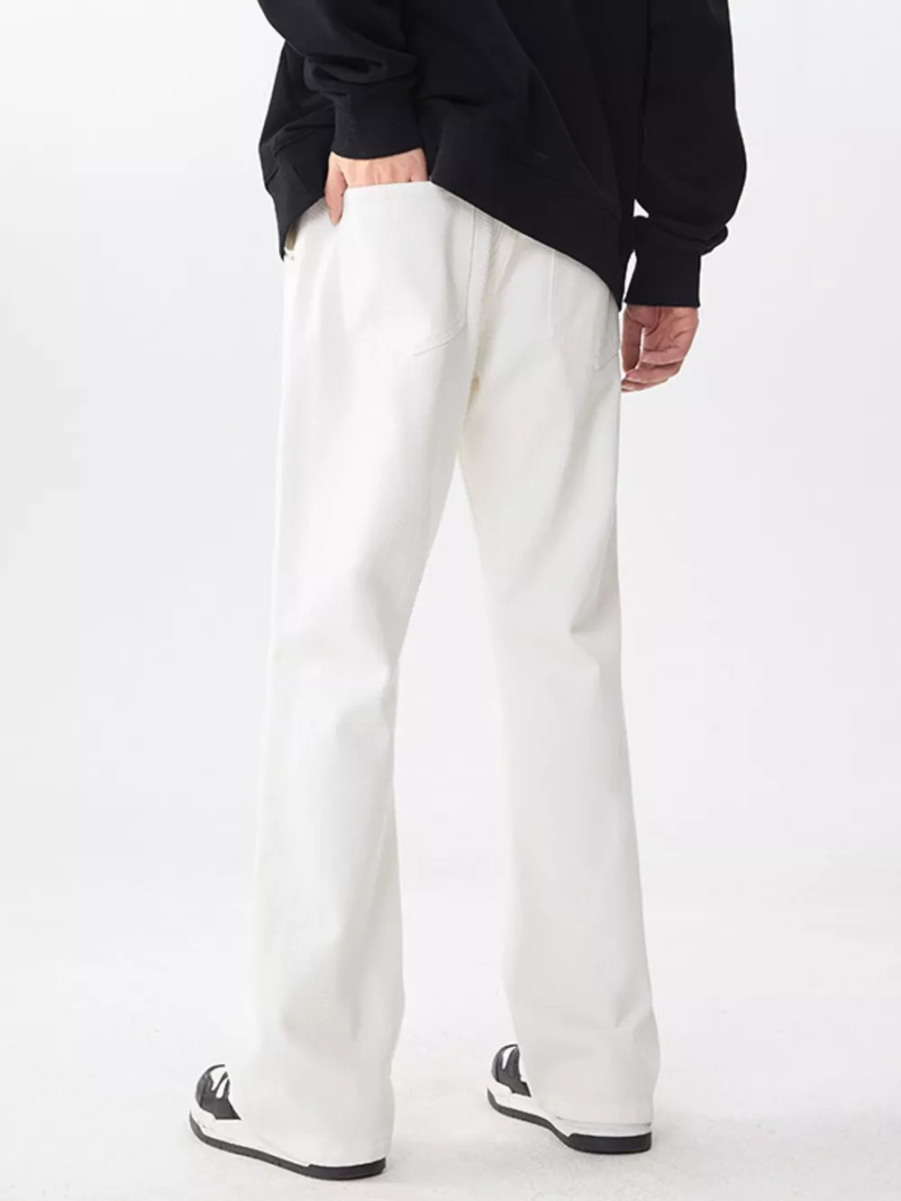 Men's Full Size Wash Wide Leg Relaxed Fit Jeans Plus Size, image 6