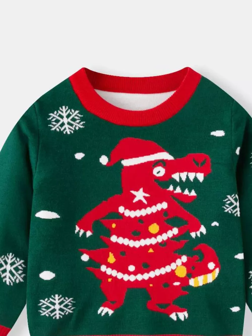 Children's Christmas Tree Round Neck Sweater, image 35