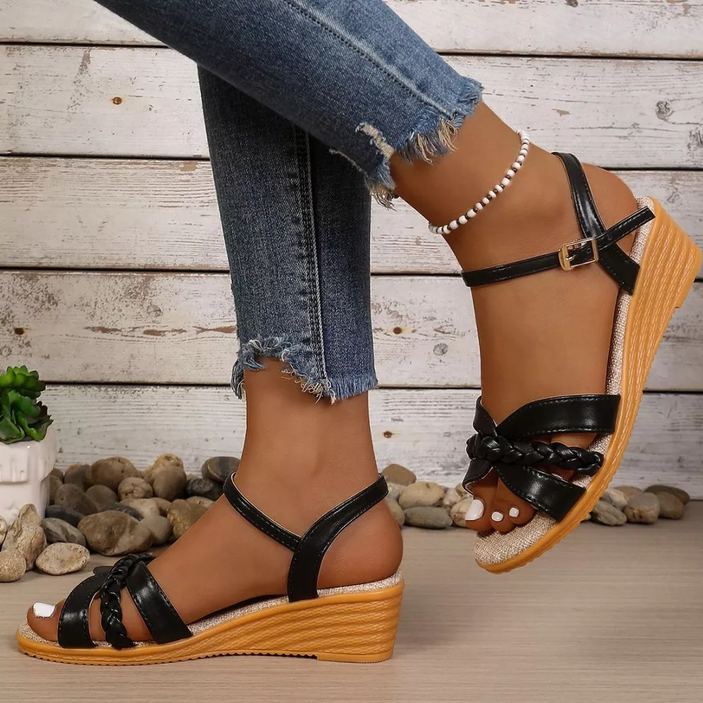 Open Toe Wedge Sandals, image 6