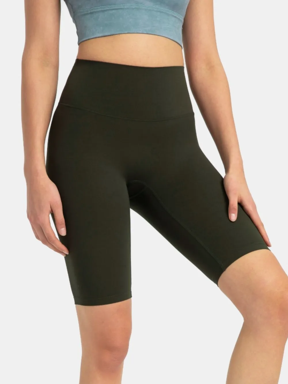 High Rise Wide Waistband Active Shorts, image 21